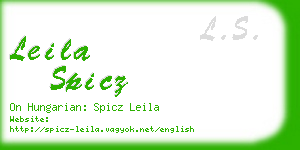 leila spicz business card